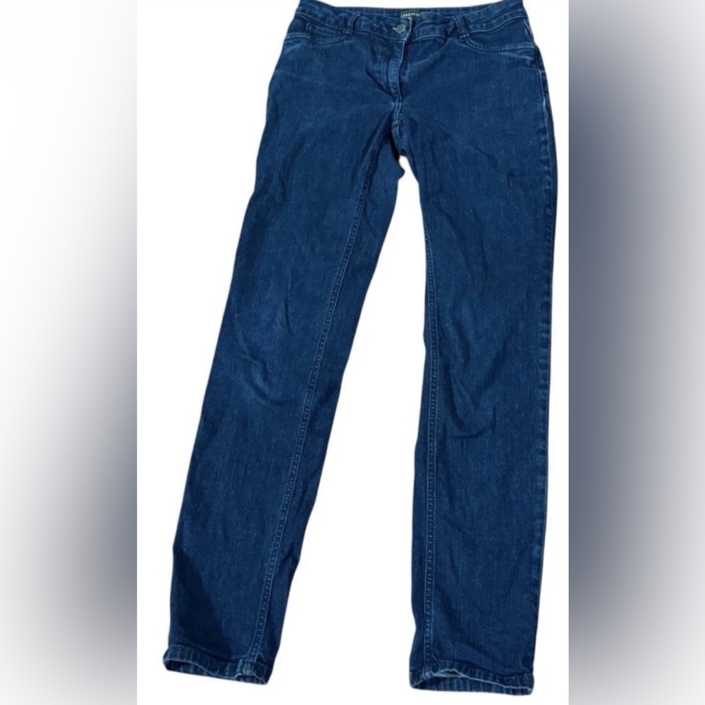 Longchamp Womens Jeans Staight Leg Dark Wash Blue Size 36 Us 4 X 31